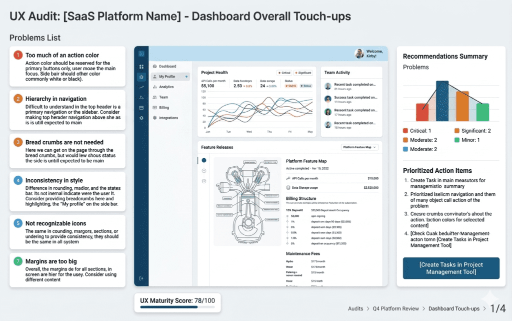UX-Audit, das zeigt, wo Benutzer Schwierigkeiten haben und wie das Erlebnis verbessert werden kann